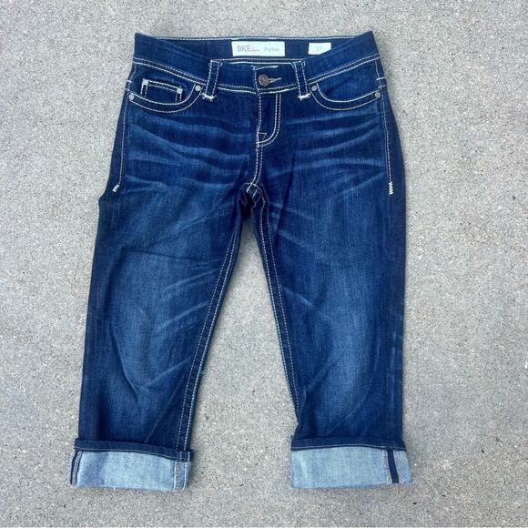 Buckle BKE Payton Capri Jeans Dark Wash Flap Pocket Size 27 - Picture 1 of 5